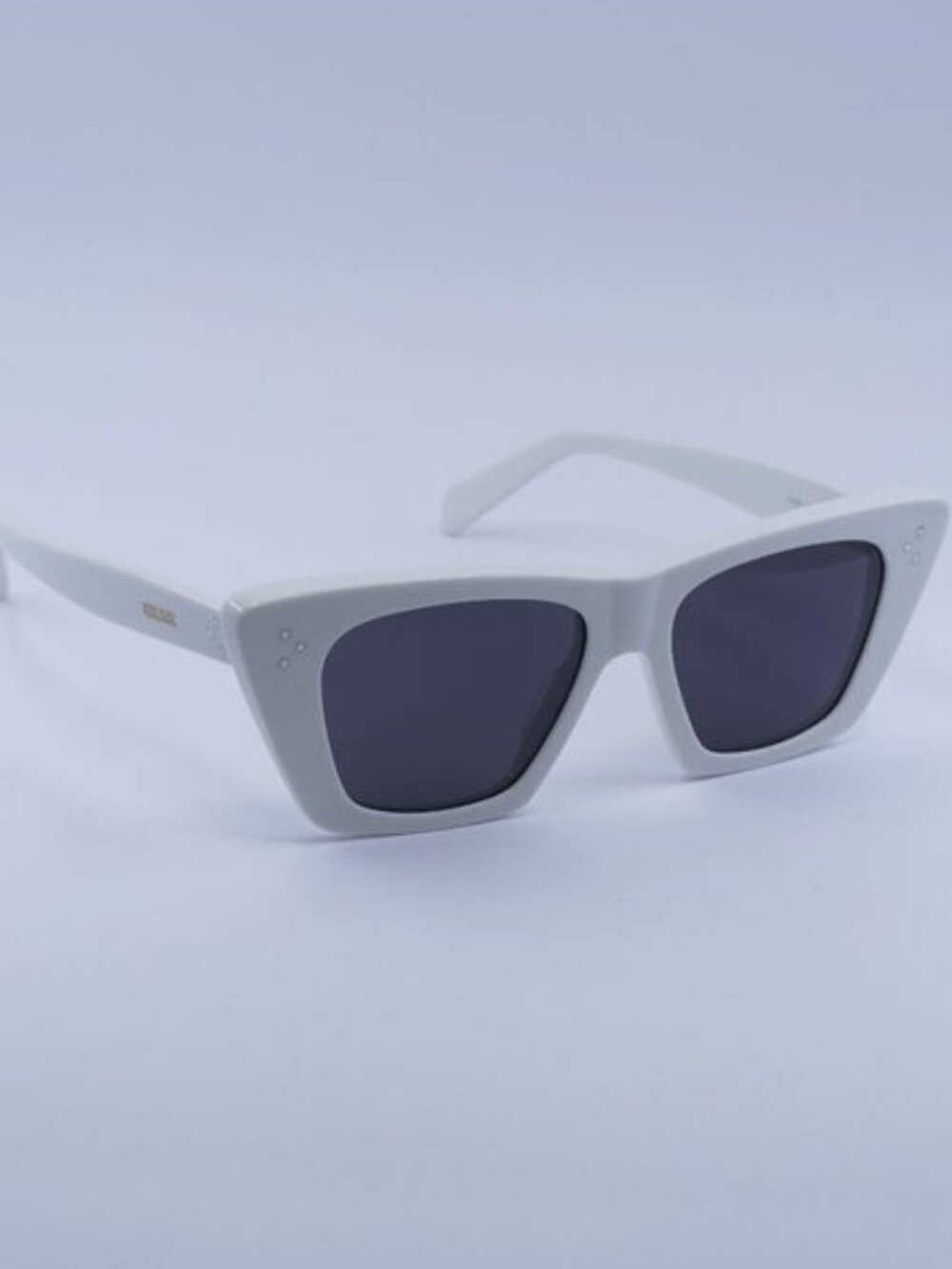 Celine CL40187I 25A Sunglasses White Cat Eye Frame, Grey Lenses - Picture 1 of 10